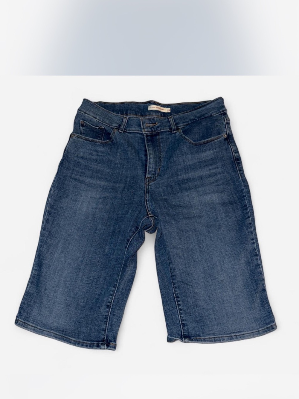 Levi’s Dark Wash Denim Bermuda Shorts